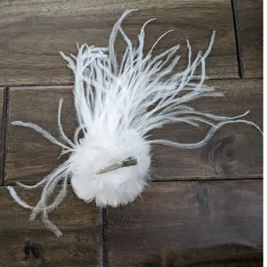 Accessories | Vintage White Feather Rhinestone Pearl  display picture 1